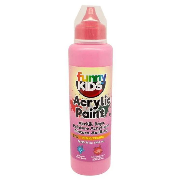 Rich Funny Kids 500ml Akrilik Boya Pembe ürün görseli 1