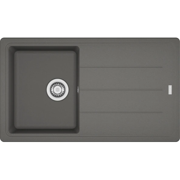 114.0655.947-Franke Basis Bfg 611 Stone Grey Granit Eviye ürün görseli 1
