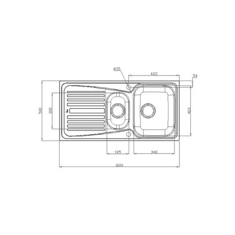 40109784-Teka Infant 60 Düz Sol Çelik Eviye - Resim 2