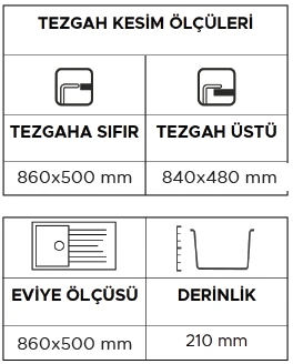 Opal Um-86 Granit Eviye Metallic Black - Resim 3