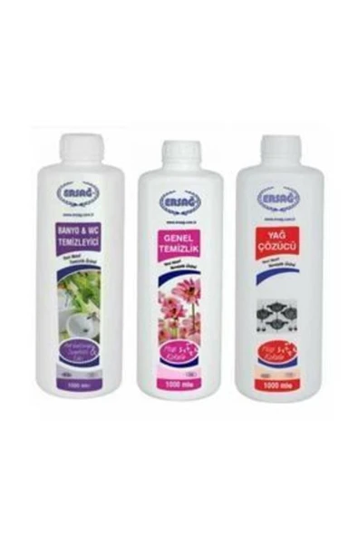 Ersağ Genel Temizlik + Banyo Wc+yağ Çöz 3'lü Set X 1000 ml ürün görseli 1