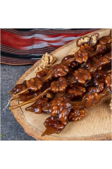 Yöresel Gaziantep Hakiki Üzüm Pekmezli Üzüm Suyu Ile Hazırlanmış Gaziantep Ceviz Sucuk 1 Kg ürün görseli 1