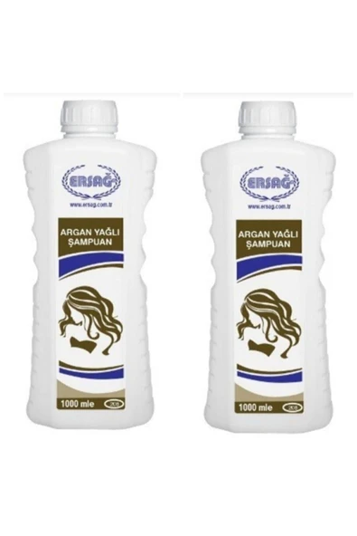 Ersağ Argan Yağlı Şampuan 2 Adet 2x1000 Ml -mayasshop ürün görseli 1