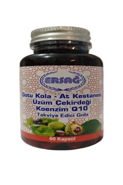 Ersağ Gotu Kola, At Kestanesi Üzüm Çekirdeği Koenzim Q1 - Yeni Ambalaj ürün görseli 1