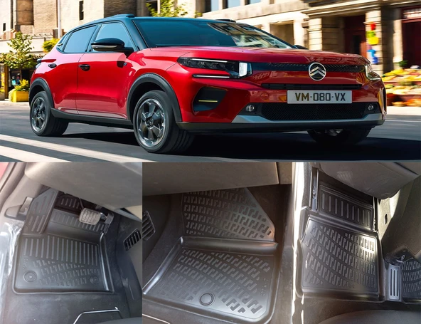 Rizline Citroen C3 EV (Elektrikli)  2024 Ve Sonrası 3D Havuzlu Paspas Siyah ürün görseli 1