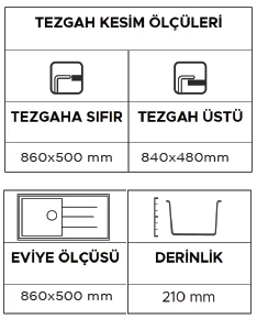 Opal Um-86 XL Granit Eviye Cream - Resim 3