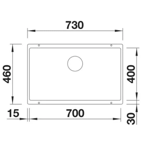 527171-Blanco Subline 700 -U Level Granit Eviye Soft Beyaz - Resim 3