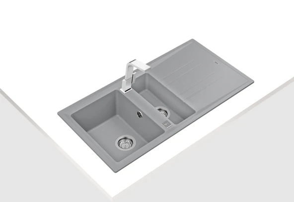 115360000-Teka Stone 60 B-Tg Metallic Grey Granit Eviye ürün görseli 1