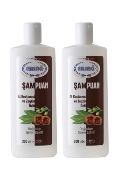Ersağ At Kestanesi Ve Zeytin Özlü Şampuan 300 ml 2 Adet ürün görseli 1