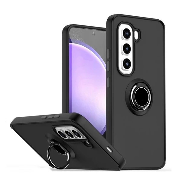 Gpack İnfinix Hot 50 Pro Plus 4G uyumlu Kılıf Montreal Yüzüklü Mıknatıslı Kamera Korumalı Silikon ürün görseli 1