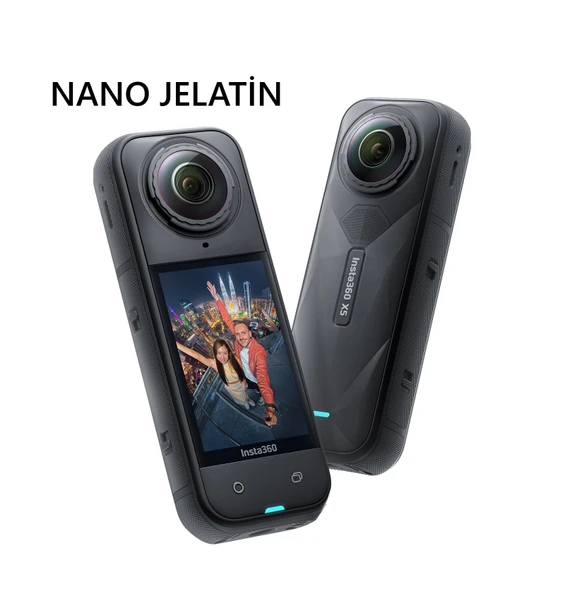 Insta360 X5 Aksiyon Kamera Uyumlu 2 Adet Şeffaf Ekran koruyucu Nano Jelatin ürün görseli 1