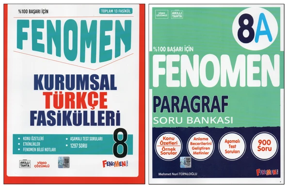 FENOMEN 8. SINIF KURUMSAL TÜRKÇE FASİKÜLLER+FENOMEN 8A PARAGRAF (2 KİTAP) ürün görseli 1