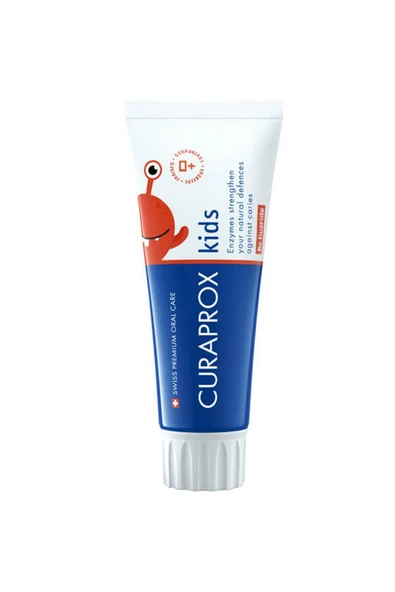 Curaprox Enzycal Kids Flörürsüz Çilekli Diş Macunu 60 ml ürün görseli 1