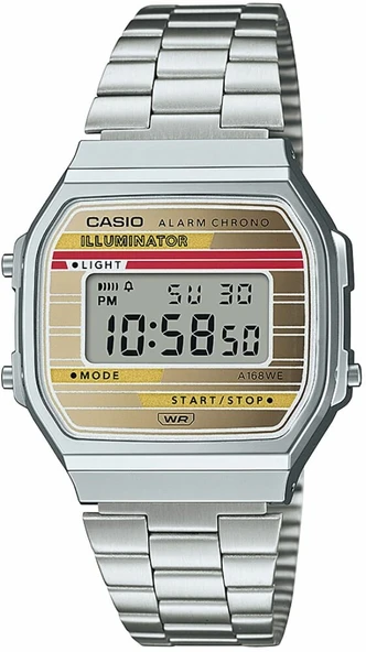 Casio A168WEHA-9ADF Retro Quartz Dijital Çelik Gri 36 mm Erkek Kol Saati ürün görseli 1