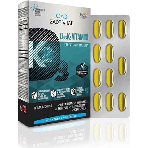 Zade Vital Vitamin D3 30 Yumuşak Kapsül ürün görseli 1