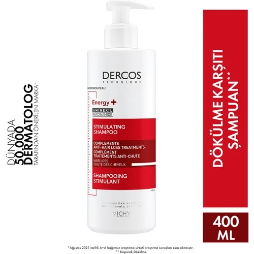 Vichy Dercos Energising Saç Dökülmesine Karşı Şampuan 400 ml ürün görseli 1