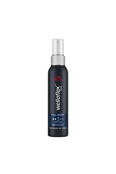 Wellaflex Men Full Boost Thickening Daha Kalın Telli Ve Dolgun Görünümlü Saçlar İçin Kafein İçeren Güçlü Jel Saç Spreyi Strong Hold - 150 ml ürün görseli 1