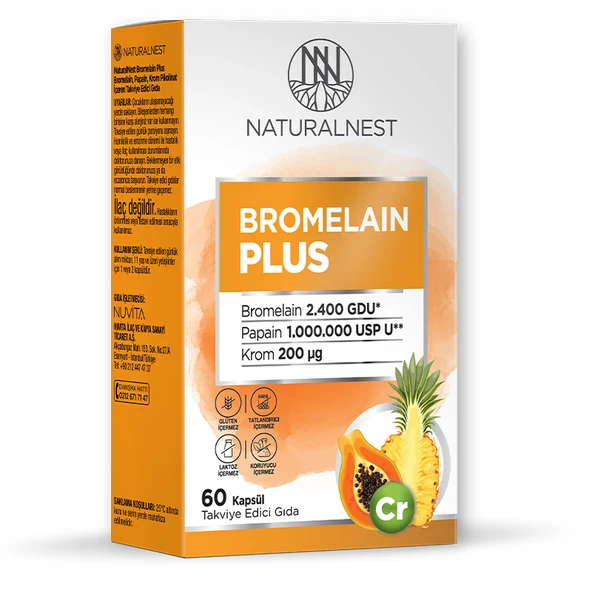 Naturalnest Bromelain Plus 60 Kapsül ürün görseli 1