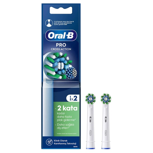 Oral-B Pro Cross Action X-Filament Şarjlı Diş Fırçası Yedek Başlığı 2 Adet ürün görseli 1