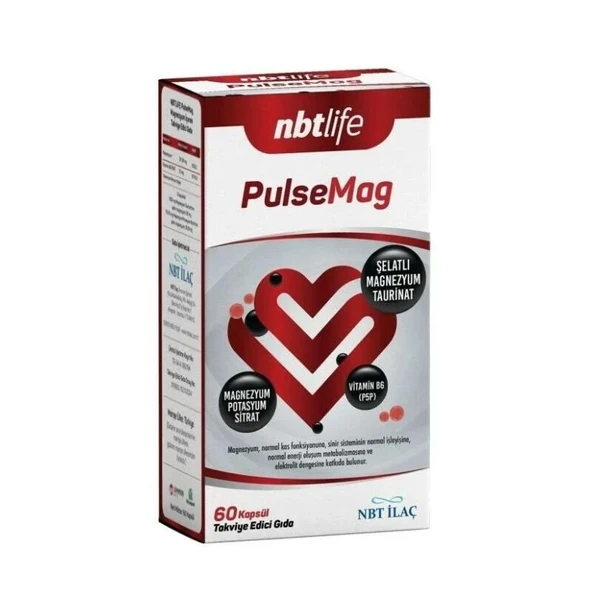 NbtLife PulseMag Magnezyum İçeren Takviye Edici Gıda 60 Kapsül ürün görseli 1
