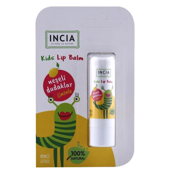 INCIA Kids Lip Balm Dudak Besleyici Limon 6 gr ürün görseli 1