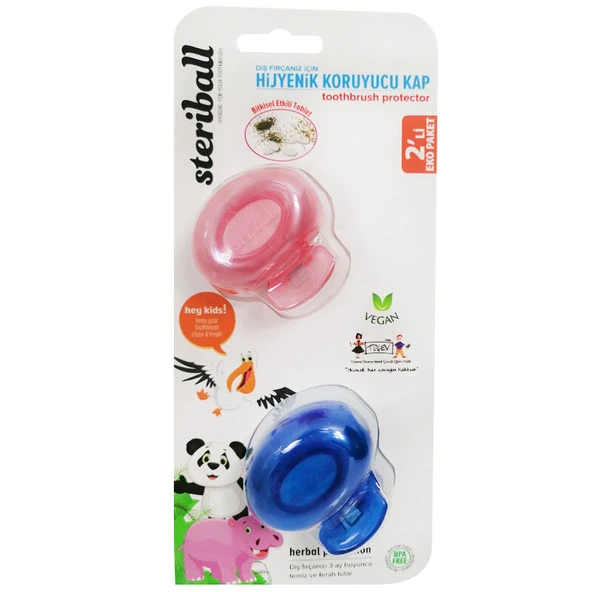 Steriball Kids Hijyenik Koruyucu Kap 2 li Paket ürün görseli 1