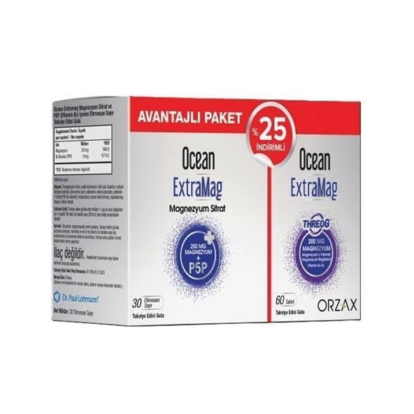 Ocean Extramag 30 Saşe + Extramag Threog 60 Tablet ürün görseli 1