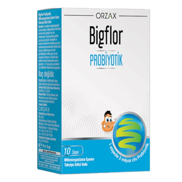 Orzax Bigflor Probiyotik 10 Saşe ürün görseli 1