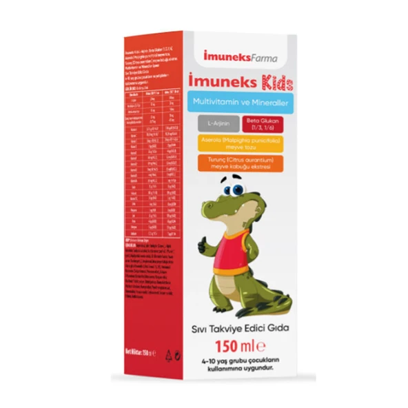 Imuneks Kids Multivitamin ve Mineraller İçeren Sıvı Takviye Edici Gıda 150 ml ürün görseli 1