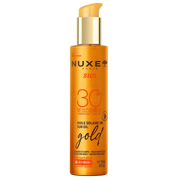 Nuxe Sun - Altın Işıltılı Bronzlaştırıcı Güneş Koruyucu Yağ SPF30 150 ml ürün görseli 1