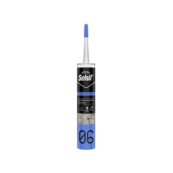 Selsil Nötr 300 ml Şeffaf Dış Cephe Silikonu ürün görseli 1