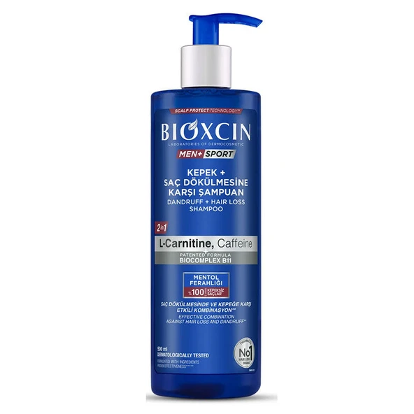 Bioxcin Men Sport Kepe ve Saç Dökülmesine Karşı Şampuan 500 ml ürün görseli 1