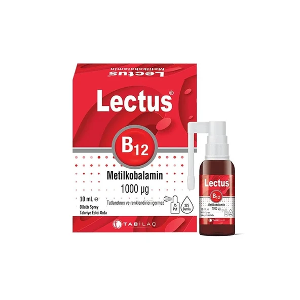 Lectus B12 Dilaltı Sprey 1000mg 10 ml ürün görseli 1