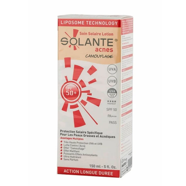 Solante Acnes Tinted Losyon SPF 50+ 150 ml ürün görseli 1