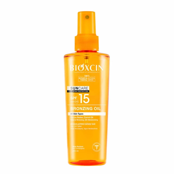 Bioxcin Sun Care Tüm Ciltler için Bronzlaştırıcı Yağ SPF 15 200 ml ürün görseli 1