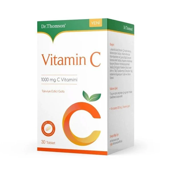 Dr.Thomson Vitamin C İçeren Takviye Edici Gıda 1000 mg 30 Tablet ürün görseli 1