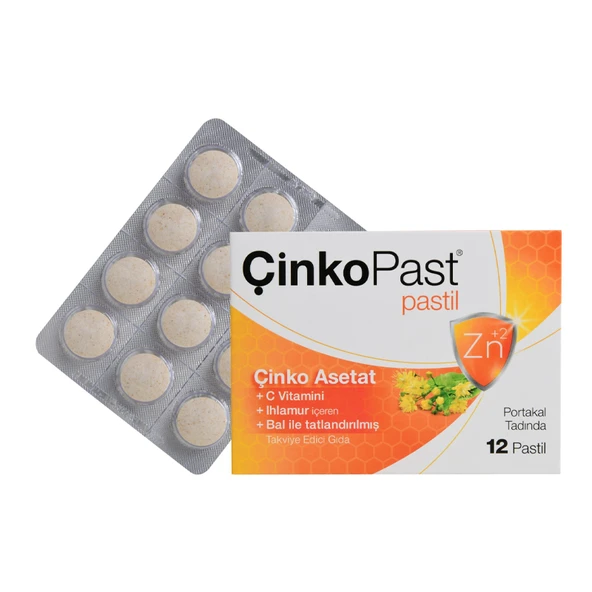 ÇinkoPast C Vitamini Ihlamur Bal İçeren Takviye Edici Gıda 12 Pastil ürün görseli 1