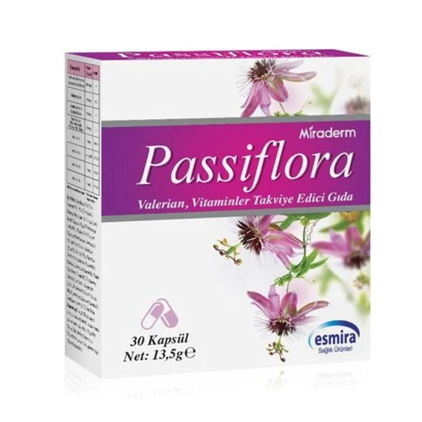 Miraderm Passiflora Takviye Edici Gıda 30 Kapsül ürün görseli 1