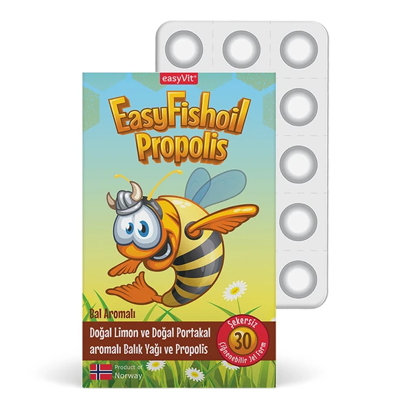 Easy Fish Oil Propolis 30 Çiğnenebilir Jel - Bal Aromalı ürün görseli 1