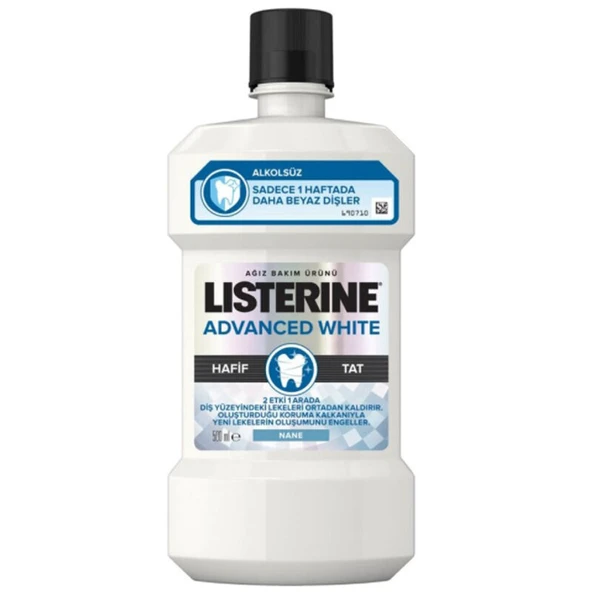 Listerine Advanced White Hafif Tat 500 ml ürün görseli 1