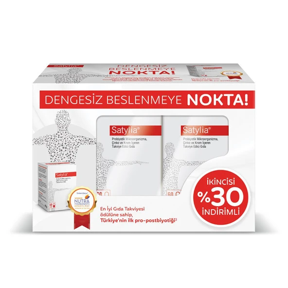 Satylia Probiyotik Mikroorganizma Çinko ve Krom Takviye Edici Gıda 1+1 Kofre ürün görseli 1