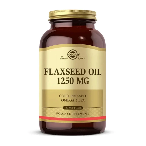 Solgar Flaxseed Oil 1250 mg 100 Kapsül ürün görseli 1
