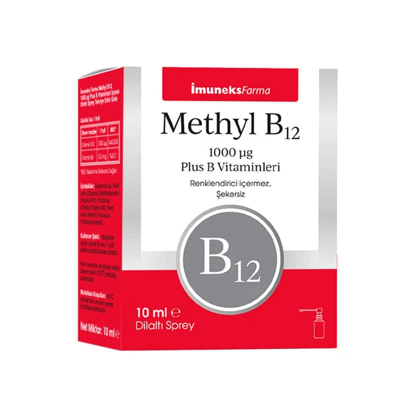 İmuneks Farma Methyl B12 Takviye Edici Gıda 10 ml ürün görseli 1