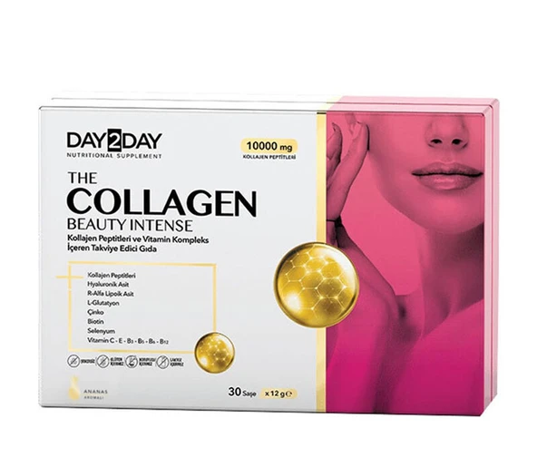 Day2day The Collagen Beauty Intense Ananas Aromalı Kolajen Takviyesi 30 Saşe ürün görseli 1