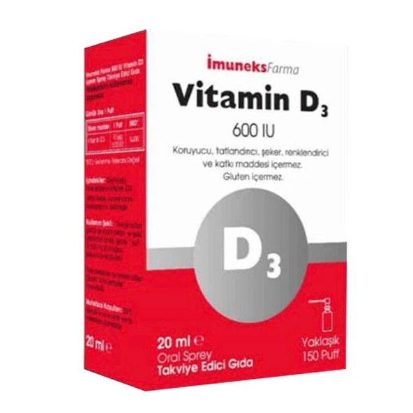 Imuneks Vitamin D3 600 IU 20 ml ürün görseli 1
