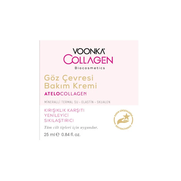Voonka Biocosmetics AteloCollagen Göz Çevresi Bakım Kremi 25 ml ürün görseli 1