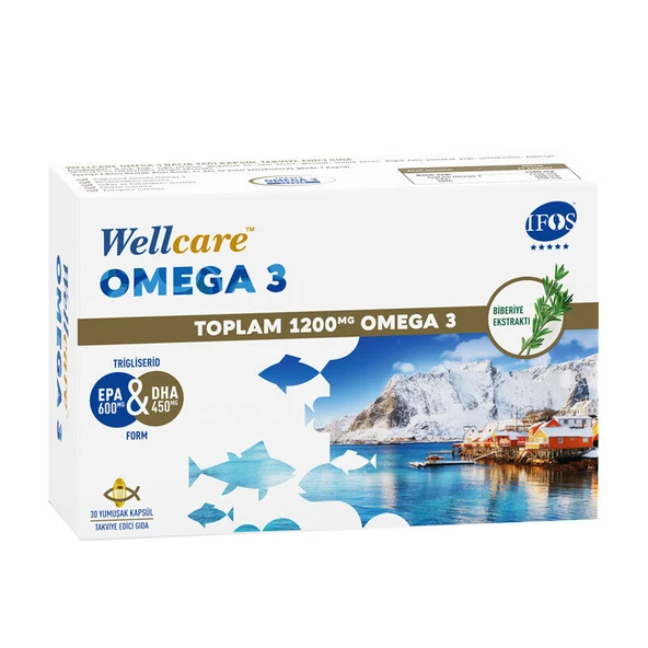 Wellcare Omega 3 Balık Yağı 30 Kapsül ürün görseli 1