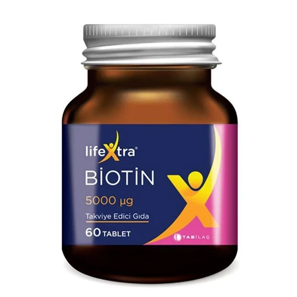 LifeXtra Biotin Takviye Edici Gıda 60 Tablet ürün görseli 1