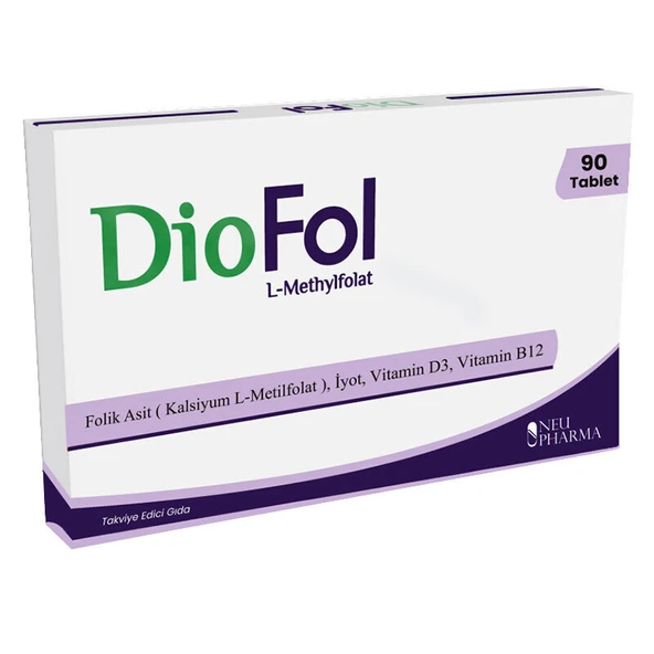 Diofol Folik Asit - Vitamin D3 İçeren Takviye Edici Gıda 90 Tablet ürün görseli 1