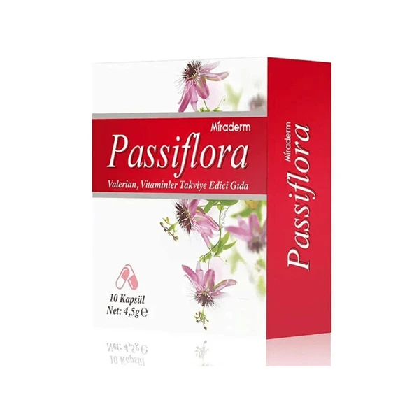 Miraderm Passiflora Takviye Edici Gıda 10 Kapsül ürün görseli 1